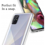 Clear Silicone TPU Gel Back Cover For Samsung Galaxy A72 5G SM-A726B 6.7'' Slim Fit and Sophisticated in Look